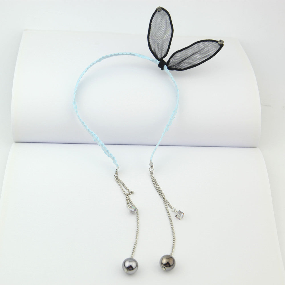 simple lace rabbit ears cute bow hairband