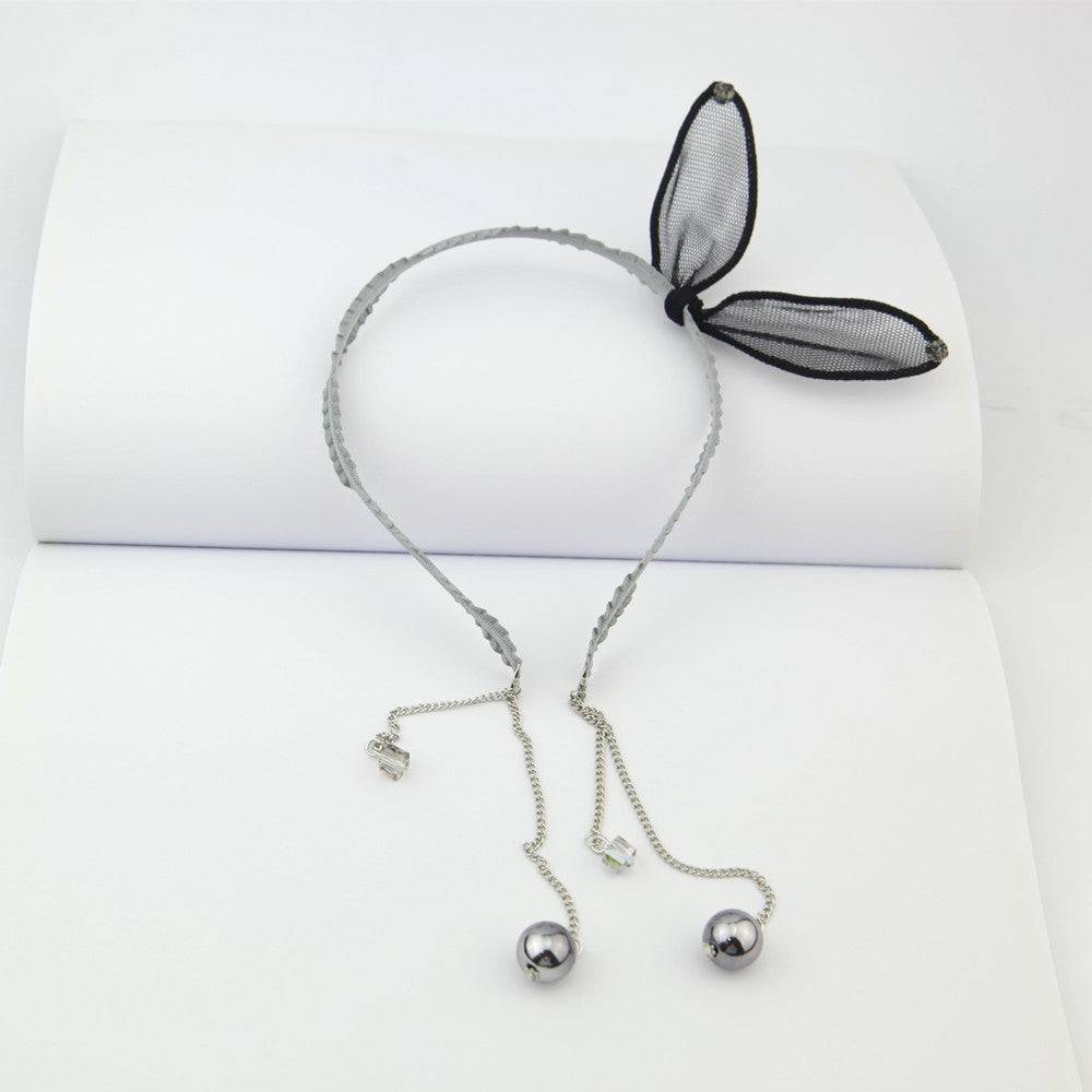 simple lace rabbit ears cute bow hairband