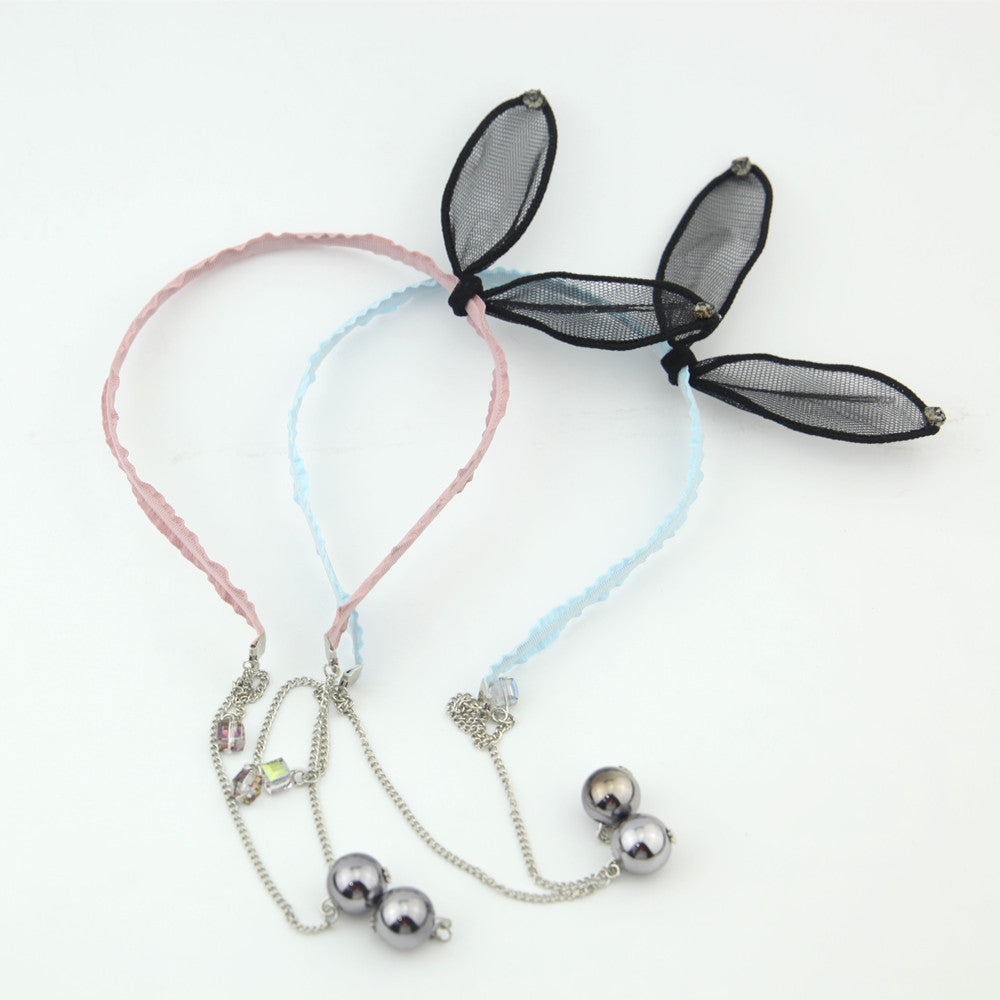 simple lace rabbit ears cute bow hairband