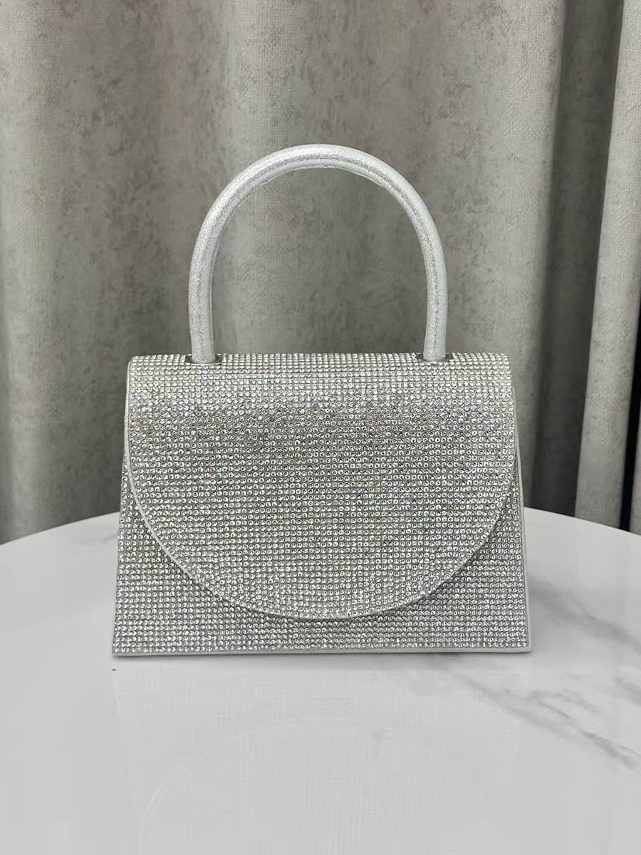 Geometric Rhine Stones Shiny Evening Bags & Clutches