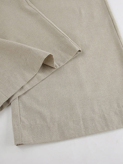 Loose Hollow Split-Joint Halter-Neck Vest + Elasticity High Waisted Pants Trousers Two Pieces Set