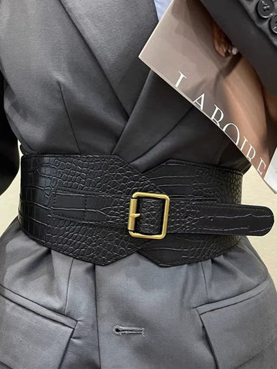 Belt Buckle Geometric Split-Joint Waist Belts & Thigh Cuffs