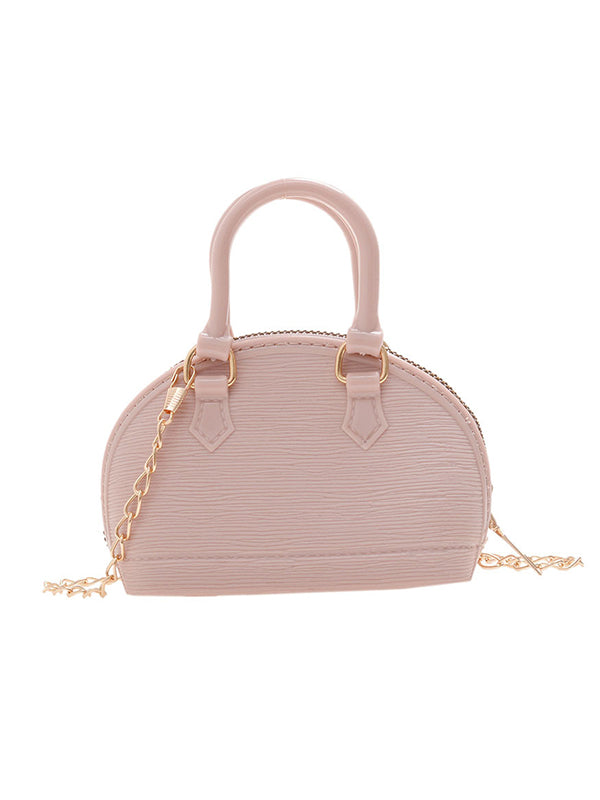 Chains Geometric Zipper Crossbody Bags Satchels