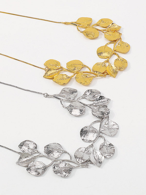 Leaves Shape Solid Color Necklaces Accessories