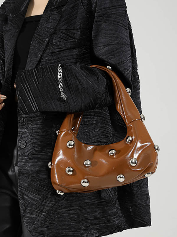 Geometric Rivet Handbags Shoulder Bags