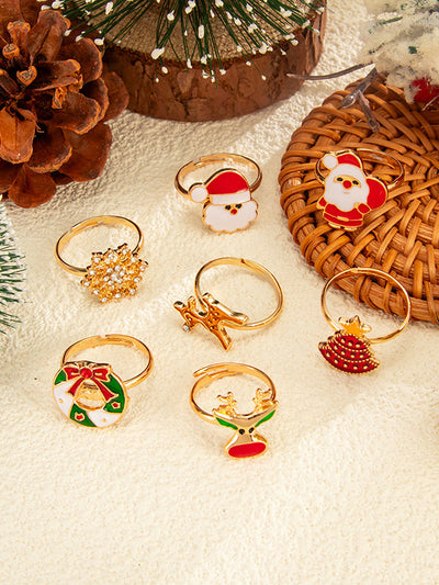 7 Pcs Geometric Rings Accessories