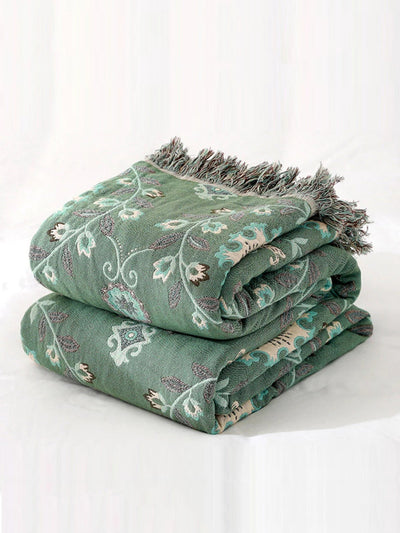 Four Layers Cotton Queen Blanket 100% cotton bedcover Sofa Blanket