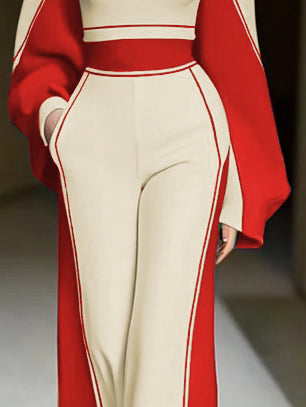 Loose Wide Leg Striped Casual Pants Bottoms Trousers