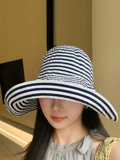 Split-Joint Striped Sun Hat