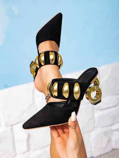 Pointed-Toe Rivet Split-Joint Pumps