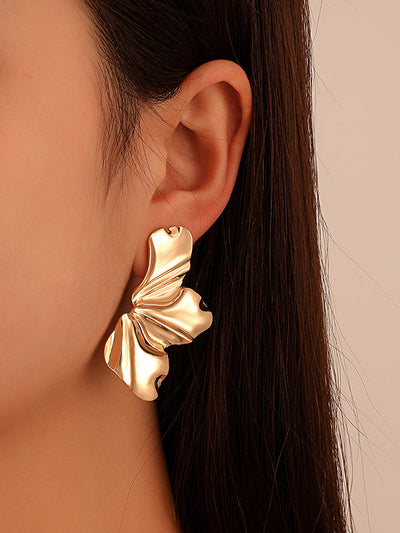 Flower Shape Solid Color Earrings Accessories