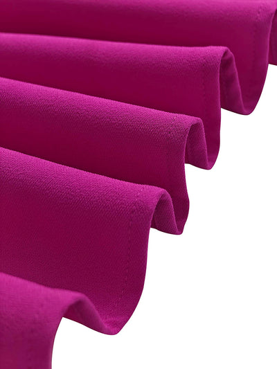 Long Sleeves Loose Pleated Solid Color Split-Joint Tiered Round-Neck Maxi Dresses