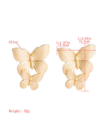 Normcore Butterfly Shape Drop Earrings