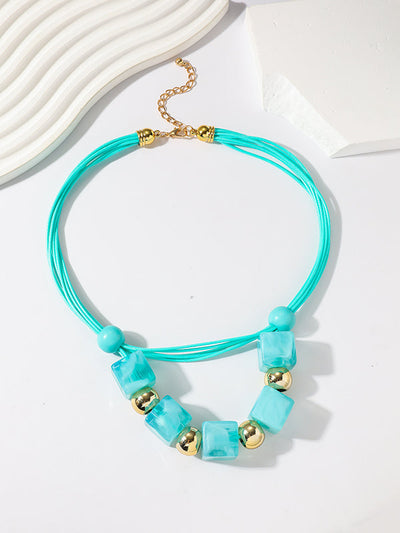 Geometric Layered Necklaces Accessories