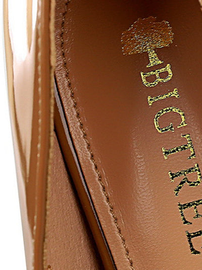 Solid Color Split-Joint Scarpin Salto