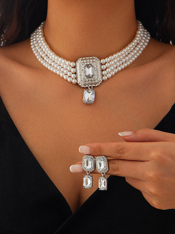 Geometric Drop Earrings Necklaces Accessories