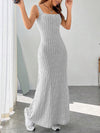 A-Line Loose Solid Color Spaghetti-Neck Maxi Dresses