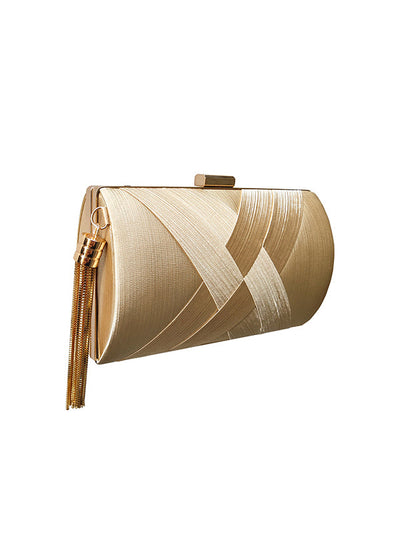 Chains Contrast Color Tasseled Banquet Handbags