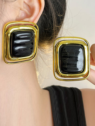 Geometric Shiny Earrings Accessories
