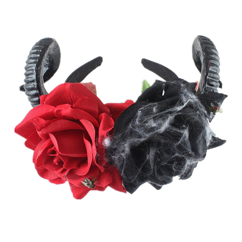Halloween Retro Women's Flower Epoxy Hair Band Party Headpieces