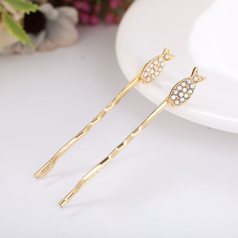 Women's Cute Basic Classic Style Heart Shape Fish Alloy Hair Clip