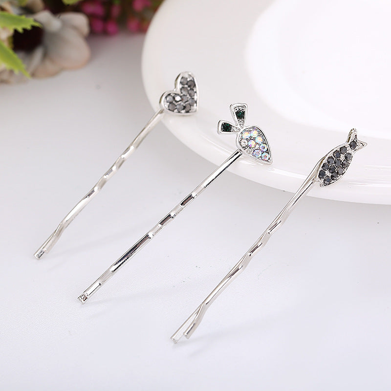 Women's Cute Basic Classic Style Heart Shape Fish Alloy Hair Clip