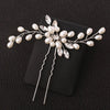 Women's Elegant Solid Color Imitation Pearl Rhinestone Hairpin