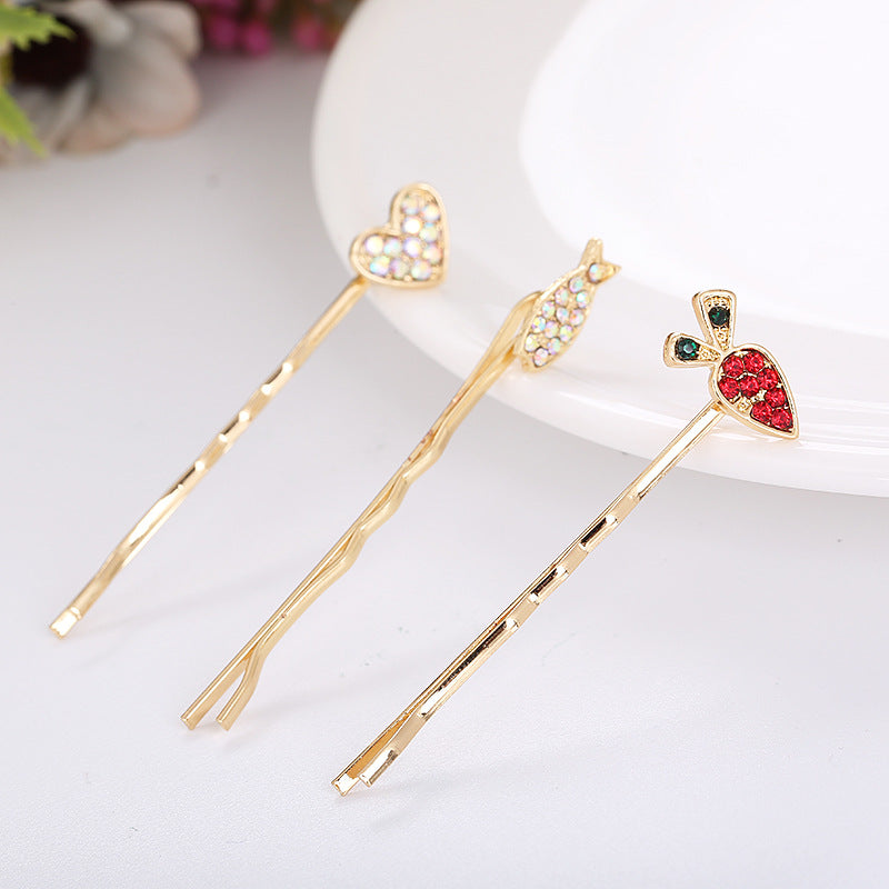 Women's Cute Basic Classic Style Heart Shape Fish Alloy Hair Clip
