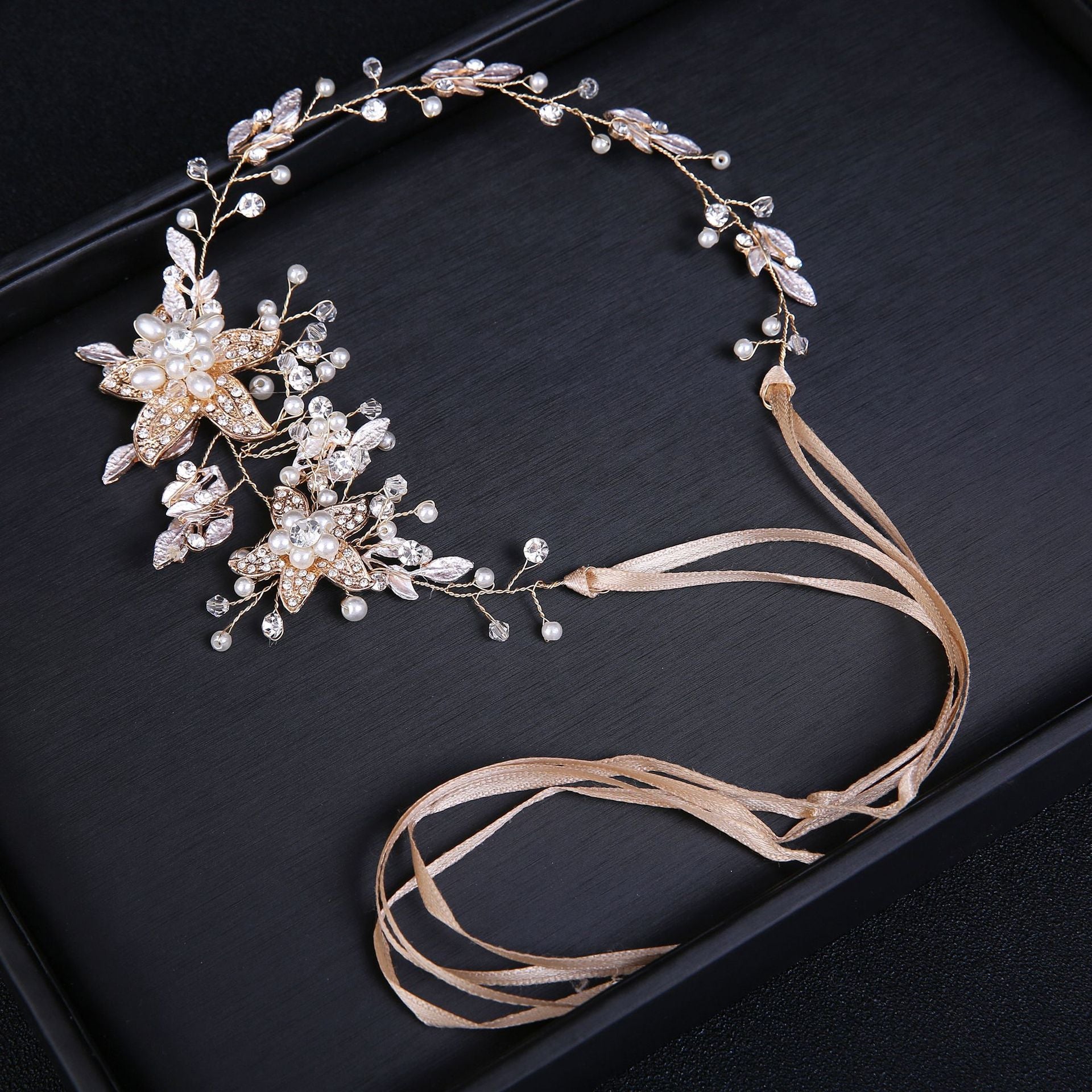 bridal headwear rhinestone alloy handmade hairband headwear