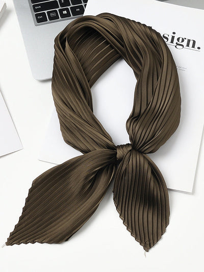Pleated Solid Color Shawl&Scarf