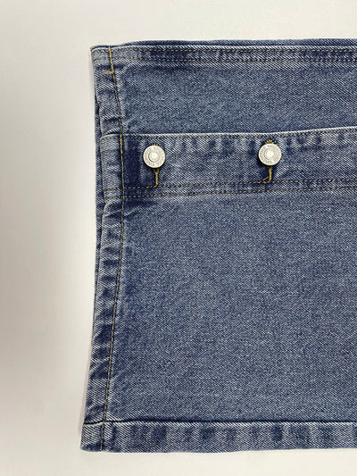 High Waisted Loose Buttoned Pockets Jean Pants Bottoms