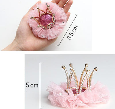 fashion crown gauze epoxy inlay rhinestones hair clip hair band 1 piece