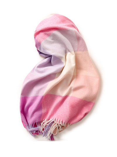 Keep Warm Plaid Tasseled Shawl&Scarf