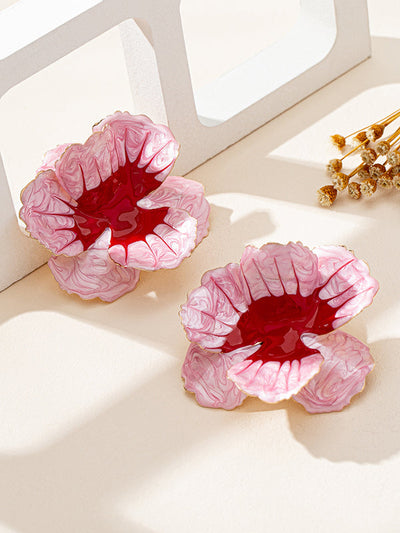 Flower Shape Geometric Earrings Accessories