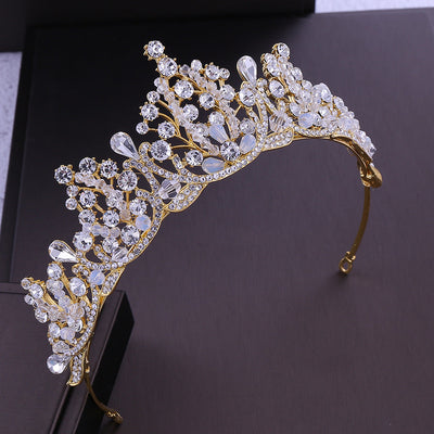 fashion crown flower alloy rhinestone crown 1 piece