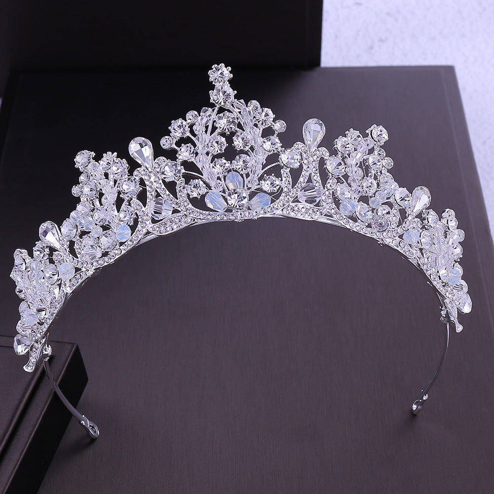 fashion crown flower alloy rhinestone crown 1 piece