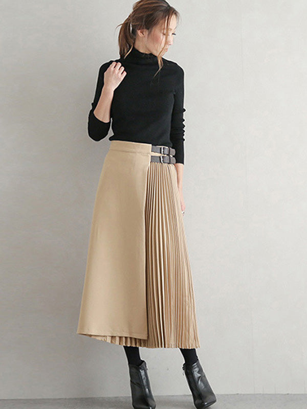 Graceful A-Line Pleated Skirt