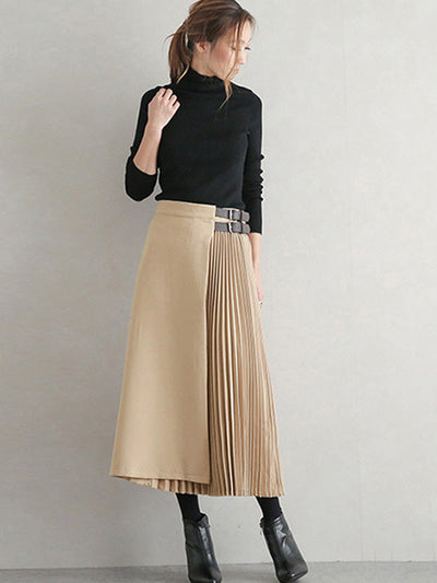 Graceful A-Line Pleated Skirt