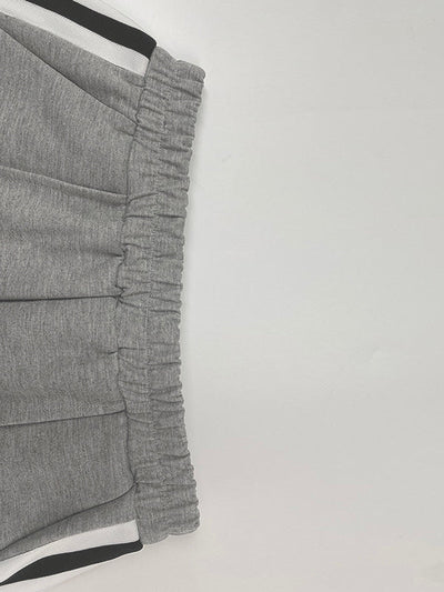 High Waisted Split-Joint Striped Pants Trousers