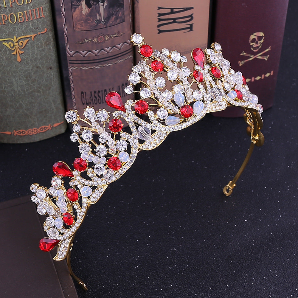 fashion crown flower alloy rhinestone crown 1 piece
