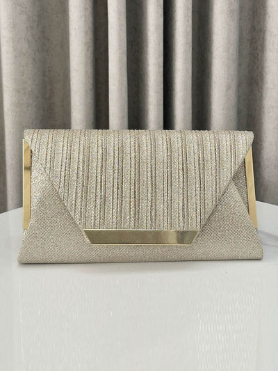 Chains Geometric Pleated Shiny Crossbody Bags Evening Bags & Clutches Mini Bags