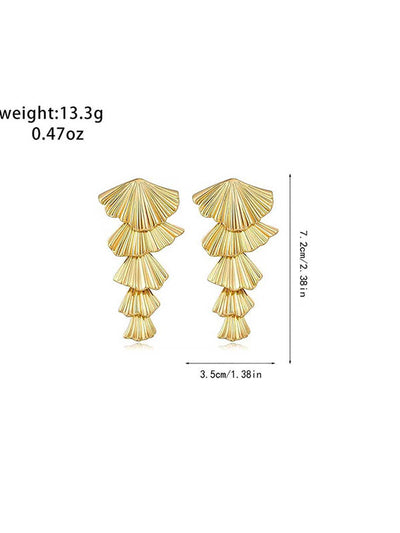 Geometric Tasseled Drop Earrings
