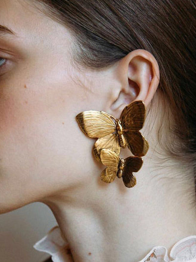 Normcore Butterfly Shape Drop Earrings