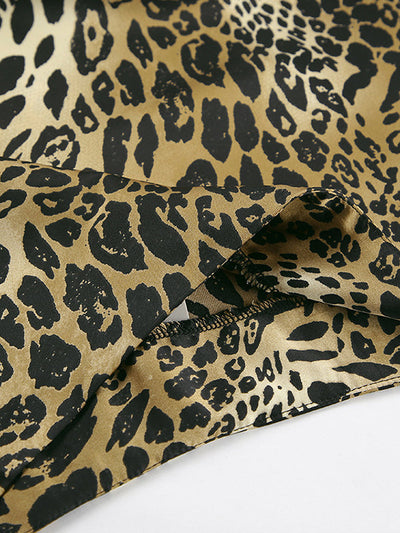 High Waisted Mermaid Leopard Split-Joint Skirts