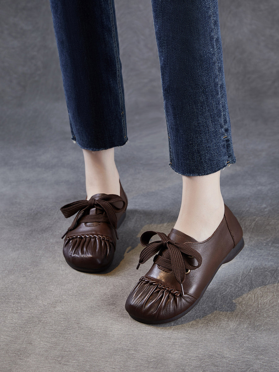 Women Summer Soft Leather Strap Low Heel Shoes