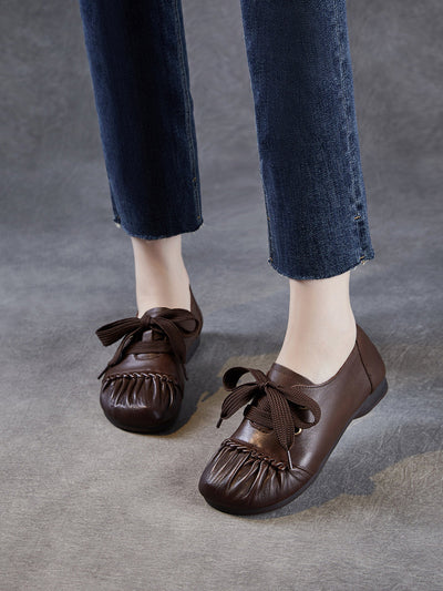 Women Summer Soft Leather Strap Low Heel Shoes