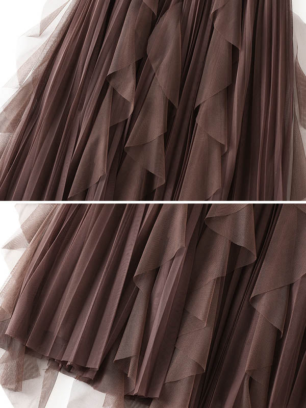 Original Stylish 7 Colors Falbala Gauze Skirt