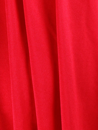 A-Line Elasticated Waist Backless Pleated Solid Color Split-Joint Deep V-Neck Mini Dresses