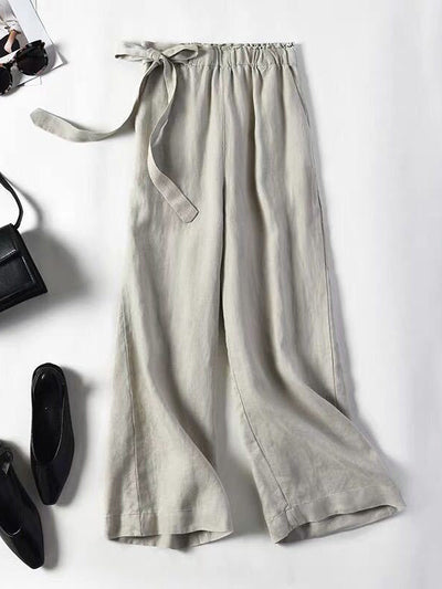 Loose Wide Leg Solid Color Pants