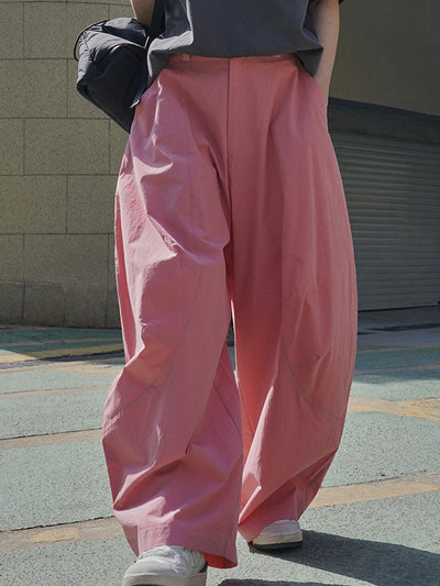 Loose Wide Leg Solid Color Split-Joint Casual Pants Bottoms Trousers